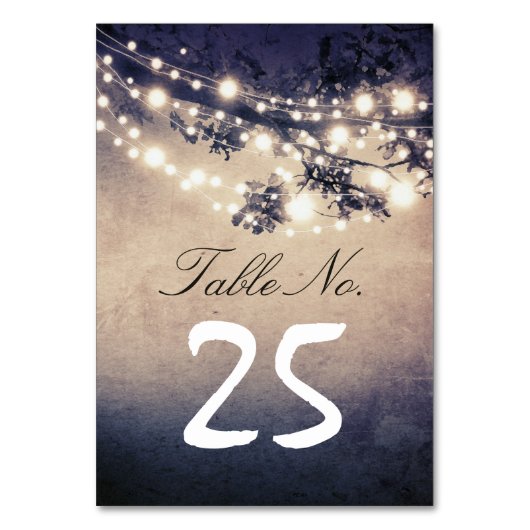 Zeichenkettenleuchten zweigen Tischnummern (Vorderseite)