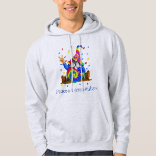 ZeichenkettenschließungPeace Liebe Autism Gnome A Hoodie