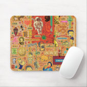 Zeichenkollage-1 Mousepad (Mit Mouse)