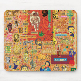 Zeichenkollage-1 Mousepad
