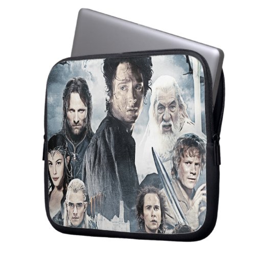 Zeichenkollage 3 laptopschutzhülle (Vorderseite Links)