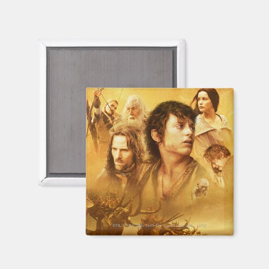 Zeichenkollage Magnet (Vorderseite/Rückseite)