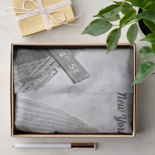 Zeichenpapier für die Breitengrabecke - NYC Seidenpapier (Geschenk)