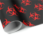 Zeichenpapier mit roter Biogefährdung Geschenkpapier (Rolleneckpunkt)