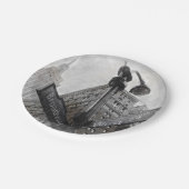 Zeichenpapier-Teller für die Breitengrabecke - NYC Pappteller (Schrägansicht)