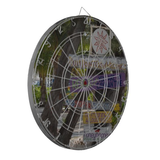 Zeichenpost Rum Point Grand Cayman Dartscheibe (Vorderseite Links)