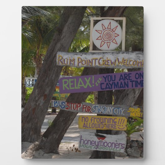 Zeichenpost Rum Point Grand Cayman Fotoplatte (Vorderseite)