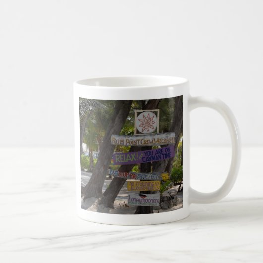 Zeichenpost Rum Point Grand Cayman Kaffeetasse (Rechts)