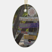 Zeichenpost Rum Point Grand Cayman Keramik Ornament (Links)