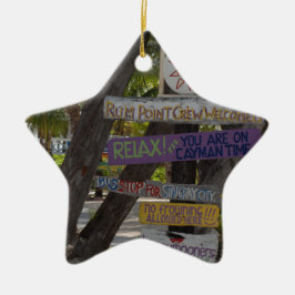 Zeichenpost Rum Point Grand Cayman Keramikornament