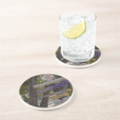 Zeichenpost Rum Point Grand Cayman Sandstein Untersetzer (Seite)