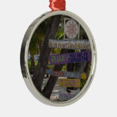Zeichenpost Rum Point Grand Cayman Silbernes Ornament (Rechts)