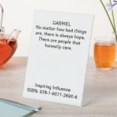 Zeichensatz aus "Inspirierend Einfluss" Sockelschild (In Situ)