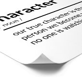 Zeichensatz-Idee Poster (Ecke)