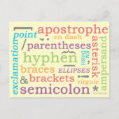 Zeichensetzung II Postkarte (Vorderseite)