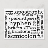 Zeichensetzung Postkarte (Vorderseite)