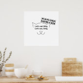 Zeichensetzung Rette Katzen Poster (Küche)