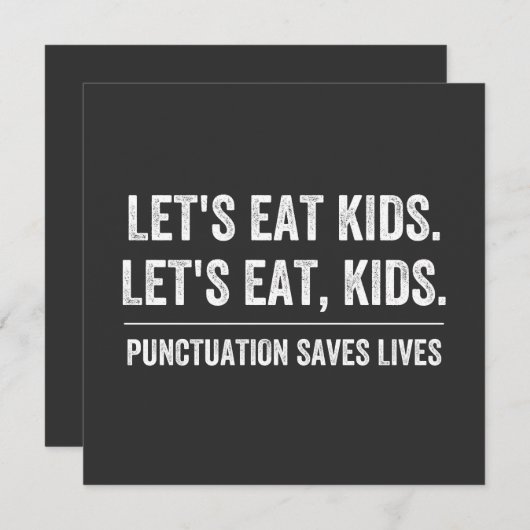 Zeichensetzung Rette Leben Einladung (Vorne/Hinten)