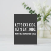 Zeichensetzung Rette Leben Feiertagspostkarte (Stehend Vorderseite)