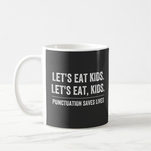 Zeichensetzung Rette Leben Kaffeetasse (Links)