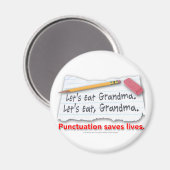 Zeichensetzung Rette Leben Magnet (Vorderseite/Rückseite)