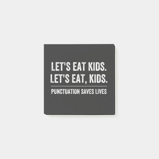 Zeichensetzung Rette Leben Post-it Klebezettel (Vorderseite)