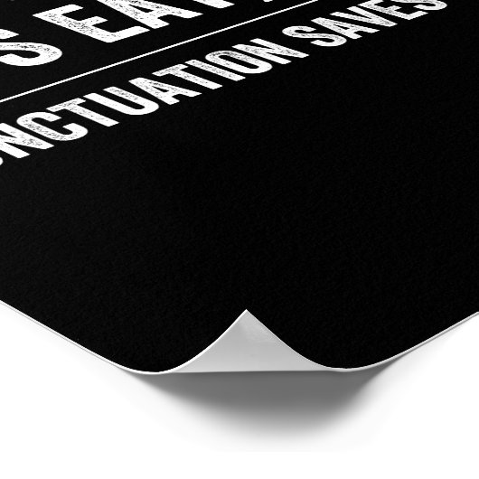 Zeichensetzung Rette Leben Poster (Ecke)