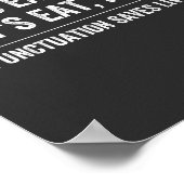 Zeichensetzung Rette Leben Poster (Ecke)