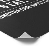 Zeichensetzung Rette Leben Poster (Ecke)