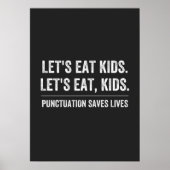 Zeichensetzung Rette Leben Poster (Vorne)