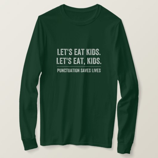 Zeichensetzung Rette Leben T-Shirt (Design vorne)