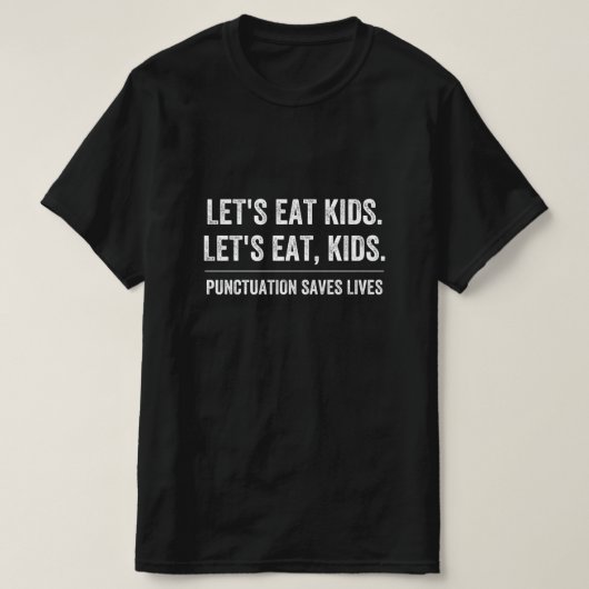 Zeichensetzung Rette Leben T-Shirt (Design vorne)