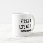 Zeichensetzung Rette Lives Grammar Funny Kaffeetasse (VorderseiteRechts)