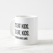 Zeichensetzung Rette Lives Grammar Funny Kaffeetasse (Vorderseite Links)