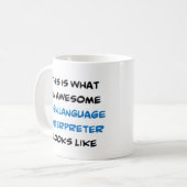 Zeichensprache-Dolmetscher, phantastisch Kaffeetasse (Vorderseite Links)