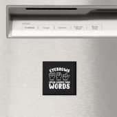 Zeichensprache Eyebrows sprechen lautere Wörter Fi Magnet (In Situ (Geschirrspüler))