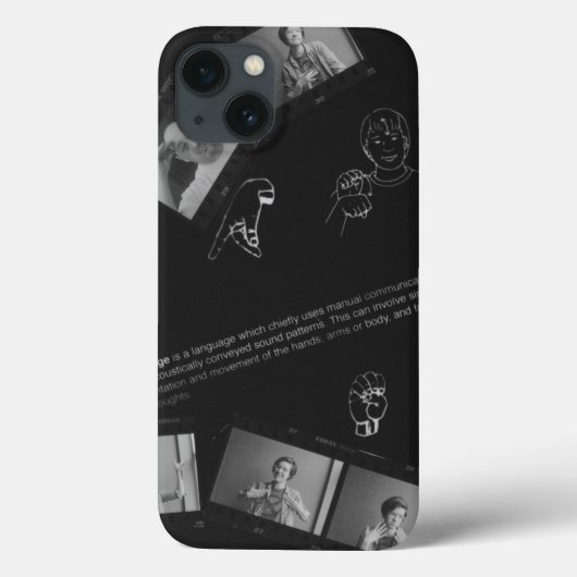Zeichensprache-Fotogramm Case-Mate iPhone Hülle (Rückseite)