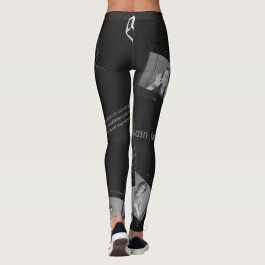 Zeichensprache-Fotogramm Leggings (Rückseite)