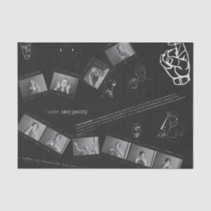 Zeichensprache-Fotogramm Seidenpapier