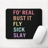 Zeichensprache für Real Bust It ASL Slang T-Shirt Mousepad (Mit Mouse)