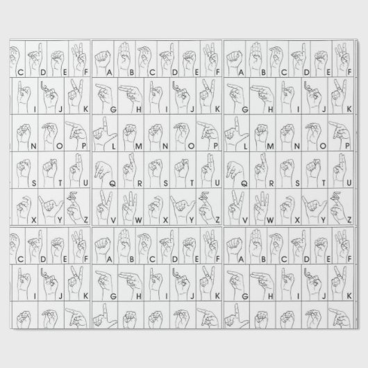 ZEICHENSPRACHE GESCHENKPAPIER (Flach)