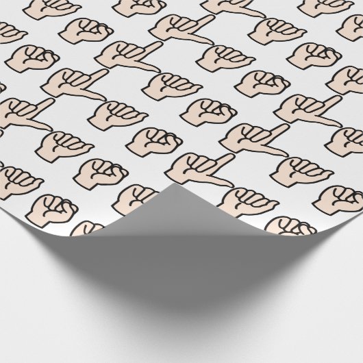 Zeichensprache Geschenkpapier (Ecke)