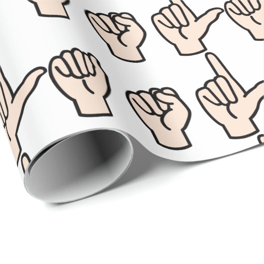 Zeichensprache Geschenkpapier (Rolleneckpunkt)