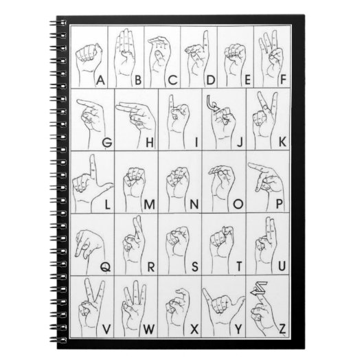 ZEICHENSPRACHE NOTIZBLOCK (Vorderseite)