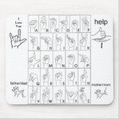 ZEICHENSPRACHMAUSPAD MOUSEPAD (Vorne)