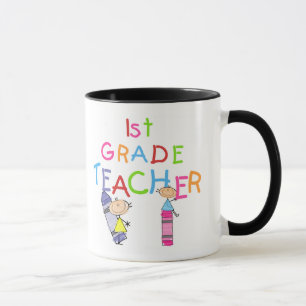Zeichenstift-1. Grad-Lehrer-T-Shirts und Geschenke Tasse