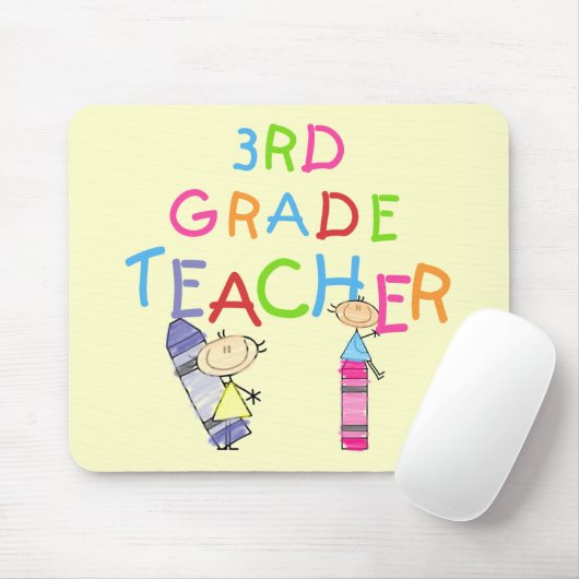 Zeichenstift-3. Grad-Lehrer-T-Shirts und Geschenke Mousepad (Mit Mouse)