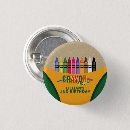 Zeichenstift-Farbton-Party Button (Vorne & Hinten)
