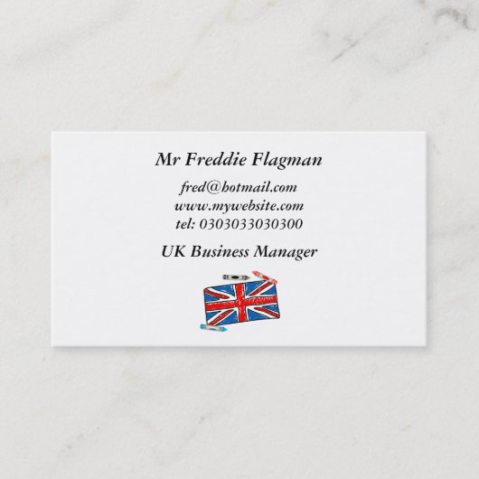 Zeichenstift-Gewerkschafts-Jack, Visitenkarte (Vorderseite)