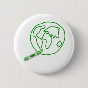 Zeichenstift-grüne Kugel Button
